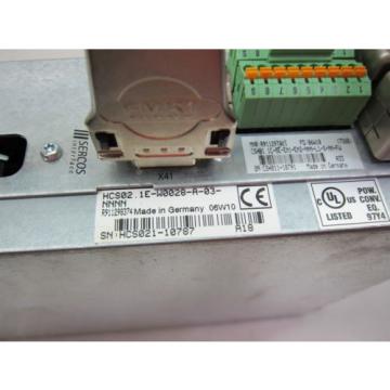 REXROTH HCS02.1E-W0028-A-03-NNNN IndraDrive C SERVO DRIVE SERCOS INTERFACE