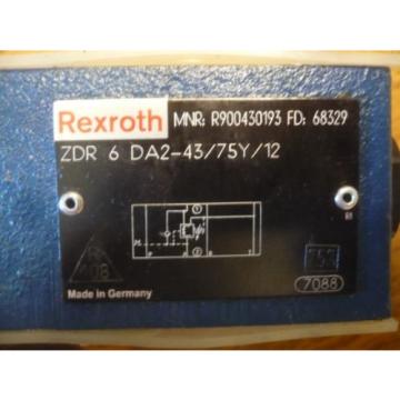 New Rexroth R900430193 ZDR 6 DA2-43/75Y/12 ZDR6DA2-43/75Y/12 Valve