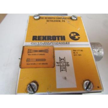 REXROTH HYDRAULIC VALVE 4WE10J32/CG24N9AV 4WE10J32CG24N9AV GZ63-0-A 241 24V DC