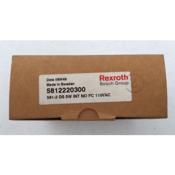 5812220300 581-222-030-0 Rexroth Air Valve 5/2 Double Solenoid 110VAC ISO2
