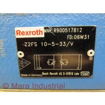 Rexroth Bosch R900517812 Check Valve Z2FS 10-5-33/V - New No Box
