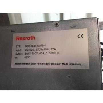 Indramat Rexroth Servo Drive, HDS03.2-W075N, w /DSS02.1, CLC-D02.3, DBS03.1 Used