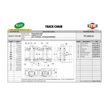 Track NEEDLE ROLLER BEARING Chain  Komatsu  PC400-6,  PC400-7,  PC450-6, PC450-7 46 links