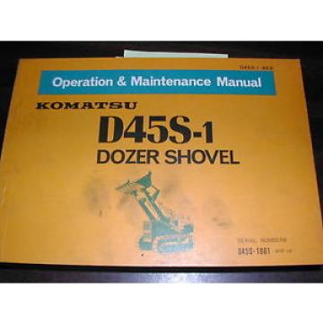 Komatsu NEEDLE ROLLER BEARING D45S-1  OPERATION  MAINTENANCE  MANUAL  TRACK LOADER SHOVEL OPERATOR GUIDE