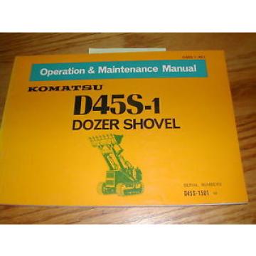 Komatsu NEEDLE ROLLER BEARING D45S-1  OPERATION  MAINTENANCE  MANUAL  TRACK LOADER SHOVEL OPERATOR GUIDE