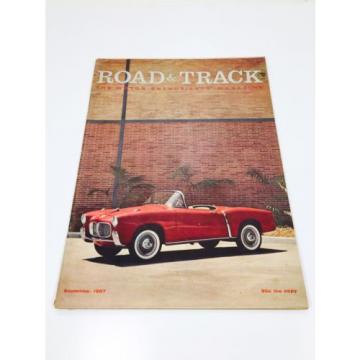 Vintage Road &amp; Track Magazine September 1957 Sportscars GM Volvo Lotus Jaguar