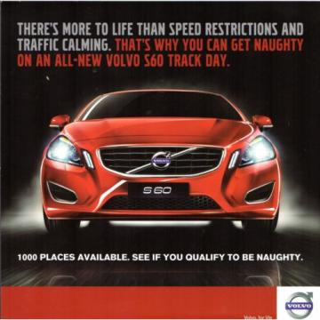 Volvo S60 Launch Track Day Events 2010 UK Market Mailer Leaflet Brochure