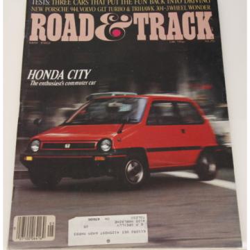 Road &amp; Track Honda City, Porsche 944, Volvo GLT Turbo, Trihawk - May 1982 Issue