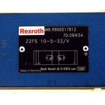 NEW BOSCH REXROTH Z2FS 10-5-33/V HYDRAULIC VALVE R900517812 FD: 06W34