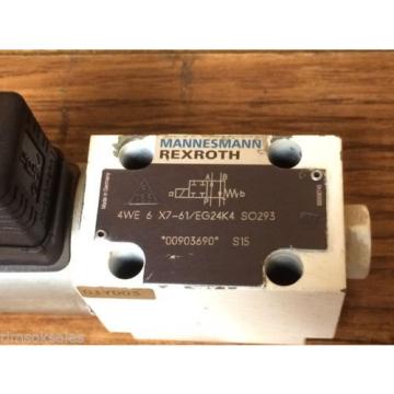 Rexroth Hydraulics 4WE 6 X7-61/EG24K4 SO293 Industrial Hydraulic Control Valve