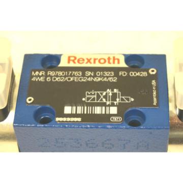 NEW REXROTH R978017763 DIRECTIONAL VALVE 4WE 6 D62/OFEG24N9K4/62