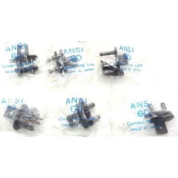 LOT OF 6 NEW HITACHI ANSI-60 CONNECTING LINKS, NICKEL PLATED, ANSI60