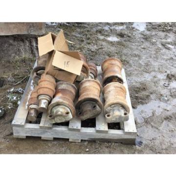 Kobelco SK300LC Undercarriage Parts: 2 Idlers, 18 Bottom &amp; 4 Top Rollers;