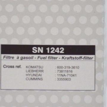 Fuel Filter SN 1242 for KOBELCO  part # VA32G6200100 &amp; HYUNDAI # 11NA-71041