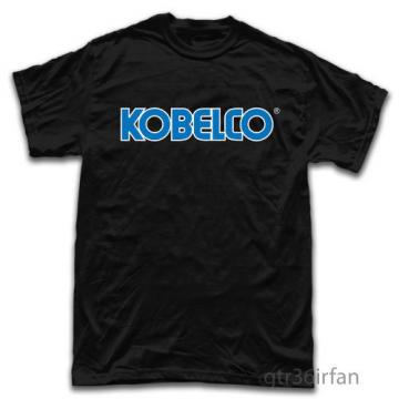 New Kobelco Excavator Hauler Machine Logo T-shirt Black