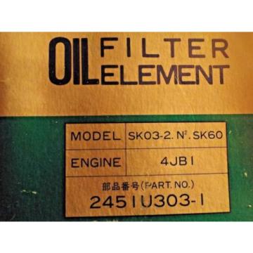 Kobelco  Spin-On Oil Filter  - SK03-2 SK60 4JBI  FREE POSTAGE in the USA