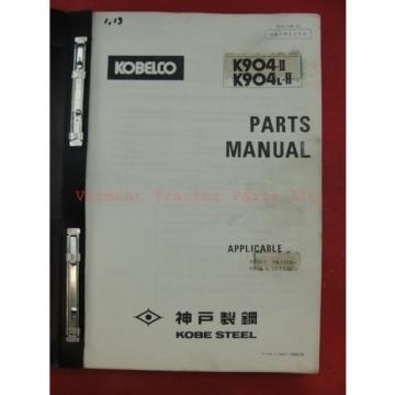 Kobelco K904 II &amp; K904L II Excavator parts manual S4YW1506