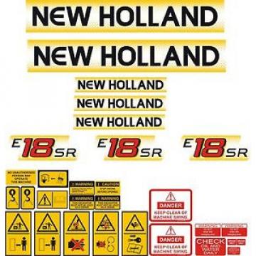 New Holland Kobelco E18SR Mini Digger Decal Kit
