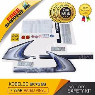 KOBELCO SK75 Super Series Decal Set SK Excavator Stickers Kit + Safety Stickers