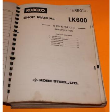 Kobelco Wheel Loader Shop Manual LK600