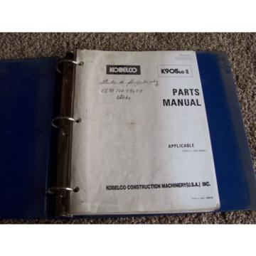 Kobelco K905LC II Excavator Factory Original Parts Catalog Manual