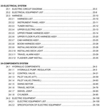 KOBELCO SK260-8 TIER 3 EXCAVATOR SERVICE SHOP MANUAL