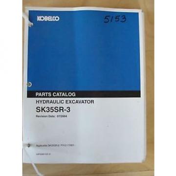 Kobelco Excavator SK35SR-3 Parts Manual Book Catalog S3PX00011ZE