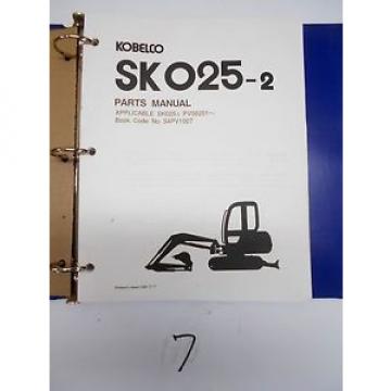 KOBELCO SK025-2 EXCAVATOR PARTS MANUAL   S4PV1007