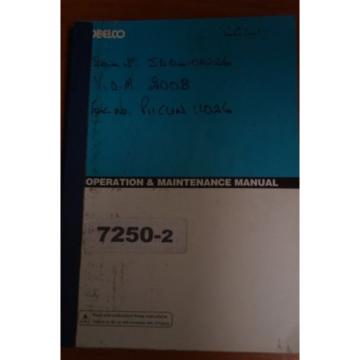 Kobelco 7250-2 Operation &amp; Maintenance Manual