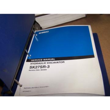 KOBELCO SK27SR-3 HYDRAULIC EXCAVATOR SERVICE MANUAL S/N PV10-27001--