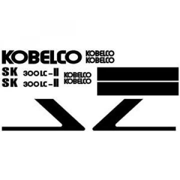 New Kobelco SK 300LC-II Excavator Decal Set with 30&#039; x 2.25&#034; White Stripe