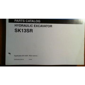 Kobelco SK13SR S/N PE01-00101- Excavator Parts Manual S3PE00001ZE-04 7/03