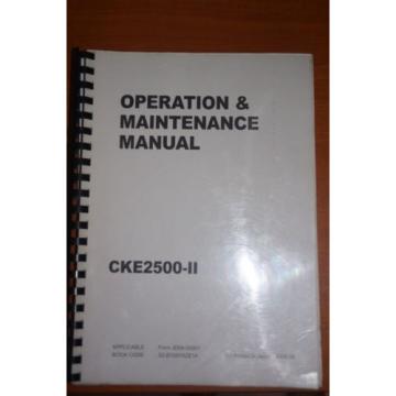 Kobelco Operation &amp; Maintenance Manual CKE2500-II