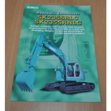 Kobelco SK 235 Excavator Brochure Prospekt