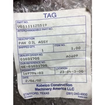 Gasket#VG11121Z5000 And Oil Pan#VG11111Z5519 (BRAND NEW) Kobelco