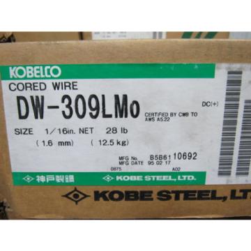 Kobelco DW-309LMO 1/16 Stainless Steel Flux-Core Welding Wire 28# Coil Lot of 11