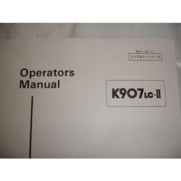 Kobelco K907-II K907LC-II 6D3 6D31-T SHOP MANUAL PARTS OPERATORS Catalog Service