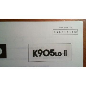 Kobelco K905LC-II S/N 1282- Excavator Parts Manual S4LP15112 3/89