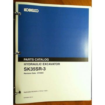 Kobelco SK35SR-3 S/N PX12-11001- Hydraulic Excavator Parts Catalog Manual 7/04