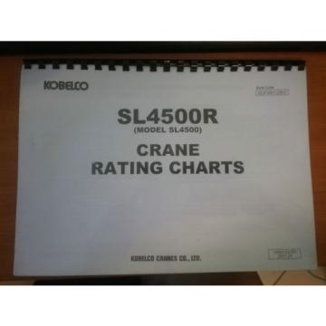 Kobelco SL4500R Crane Rating Charts Book