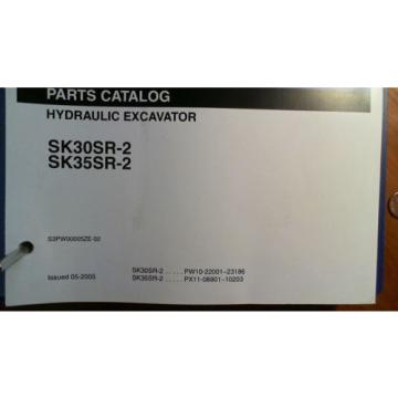 Kobelco SK30SR-2 22001-23186 SK35SR-2 08901-10203 Excavator Parts Manual 5/05