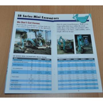 Kobelco Model Range Excavator Brochure Prospekt