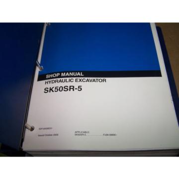 KOBELCO SK50SR-5 HYDRAULIC EXCAVATOR SHOP MANUAL S/N PJ06-08890--