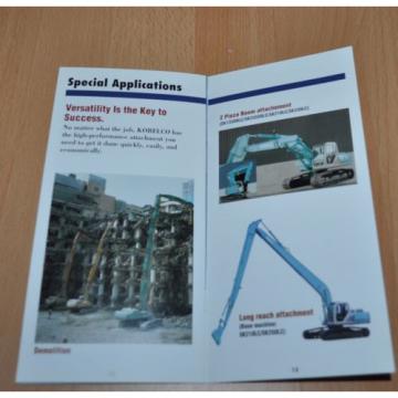 Kobelco Model Range Excavator Brochure Prospekt