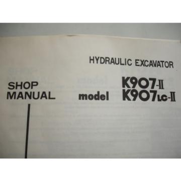 Kobelco Hydraulic Excavator Service SHOP MANUAL PARTS Catalog K907 K907LC-II OEM