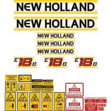 New Holland Kobelco E18 B Mini Digger Decal Kit
