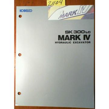 Kobelco SK300LC Mark IV Hydraulic Excavator Brochure SK300LC-IV-US-102