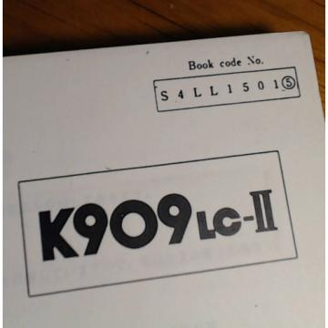 Kobelco K909LC-II S/N LL-1207- Excavator Parts Manual S4LL15015 3/88