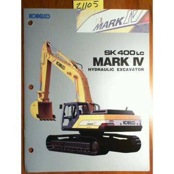Kobelco SK400LC Mark IV Hydraulic Excavator Brochure SK400LC-IV-US-102