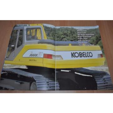 Kobelco Conscruction &amp; Mining Equipment Crane Excavator Brochure Prospekt